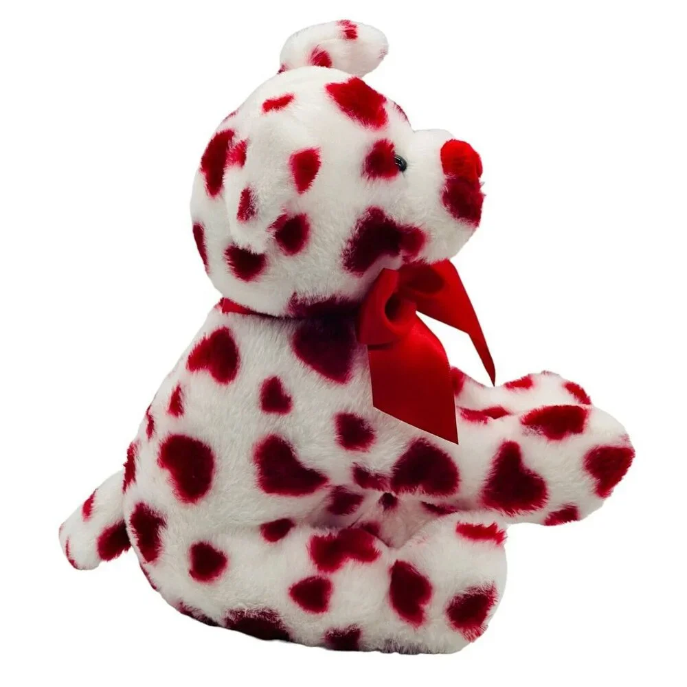 Bearington Romantic Rover Plush Puppy‎ Dog Red Hearts Valentine 12 inch